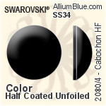 スワロフスキー カボション ラインストーン ホットフィックス (2080/4) SS6 - カラー（ハーフ　コーティング） 裏面アルミニウムフォイル