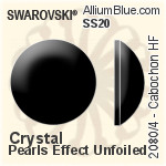 施华洛世奇 圆拱形 熨底平底石 (2080/4) SS20 - 水晶珍珠 无水银底