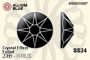 Swarovski XIRIUS Flat Back No-Hotfix (2088) SS24 - Crystal Effect With Platinum Foiling