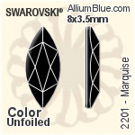 Swarovski Marquise Flat Back No-Hotfix (2201) 8x3.5mm - Color Unfoiled