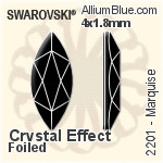 施華洛世奇 正方形 平底石 (2400) 3mm - 白色（半塗層） 白金水銀底