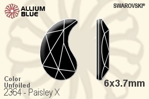 Swarovski Paisley X Flat Back No-Hotfix (2364) 6x3.7mm - Color Unfoiled