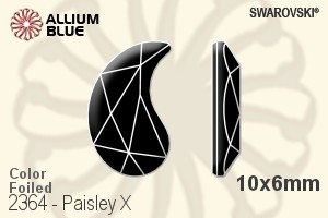 Swarovski Paisley X Flat Back No-Hotfix (2364) 10x6mm - Color With Platinum Foiling