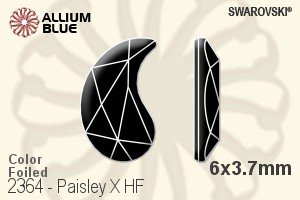 Swarovski Paisley X Flat Back Hotfix (2364) 6x3.7mm - Color With Aluminum Foiling