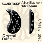 Swarovski Paisley Y Flat Back No-Hotfix (2365) 6x3.7mm - Crystal Effect Unfoiled