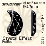 Swarovski Paisley Y Flat Back Hotfix (2365) 14x8.5mm - Crystal Effect With Aluminum Foiling