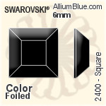 Swarovski Square Flat Back No-Hotfix (2400) 6mm - Color Unfoiled