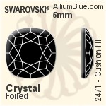 施華洛世奇 Cushion 熨底平底石 (2471) 5mm - 透明白色 鋁質水銀底