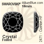 施華洛世奇 Cushion 熨底平底石 (2471) 5mm - 顏色 鋁質水銀底