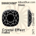 スワロフスキー Cushion ラインストーン ホットフィックス (2471) 5mm - クリスタル 裏面アルミニウムフォイル
