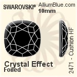 施華洛世奇 Cushion 熨底平底石 (2471) 7mm - 透明白色 鋁質水銀底