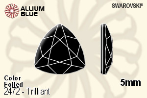 Swarovski Trilliant Flat Back No-Hotfix (2472) 5mm - Color With Platinum Foiling