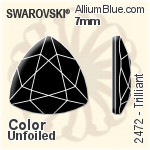Swarovski Trilliant Flat Back No-Hotfix (2472) 5mm - Crystal Effect With Platinum Foiling
