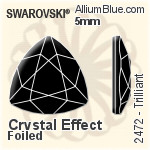 Swarovski Trilliant Flat Back No-Hotfix (2472) 10mm - Clear Crystal With Platinum Foiling