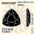スワロフスキー Trilliant ラインストーン ホットフィックス (2472) 10mm - クリスタル エフェクト 裏面アルミニウムフォイル