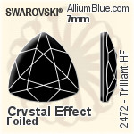 スワロフスキー Trilliant ラインストーン ホットフィックス (2472) 10mm - クリスタル 裏面アルミニウムフォイル