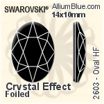スワロフスキー Heart ラインストーン ホットフィックス (2808) 14mm - クリスタル エフェクト 裏面アルミニウムフォイル