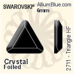 Swarovski Triangle Flat Back Hotfix (2711) 3.3mm - Clear Crystal With Aluminum Foiling