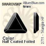 スワロフスキー Triangle ラインストーン ホットフィックス (2711) 6mm - カラー（ハーフ　コーティング） 裏面アルミニウムフォイル