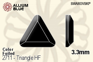 Swarovski Triangle Flat Back Hotfix (2711) 3.3mm - Color With Aluminum Foiling