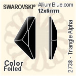 Swarovski Triangle Alpha Flat Back No-Hotfix (2738) 10x5mm - Crystal Effect With Platinum Foiling