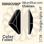 Swarovski Triangle Alpha Flat Back Hotfix (2738) 12x6mm - Crystal Effect With Aluminum Foiling