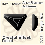 スワロフスキー Triangle Beta ラインストーン (2739) 7x6.5mm - クリスタル 裏面プラチナフォイル