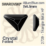 施华洛世奇 Triangle Beta 熨底平底石 (2739) 5.8x5.3mm - 白色（半涂层） 无水银底
