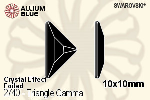 Swarovski Triangle Gamma Flat Back No-Hotfix (2740) 10x10mm - Crystal Effect With Platinum Foiling