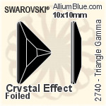 施華洛世奇 Triangle Gamma 平底石 (2740) 10x10mm - 白色（半塗層） 無水銀底