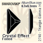 施華洛世奇 Triangle Gamma 熨底平底石 (2740) 10x10mm - 白色（半塗層） 鋁質水銀底