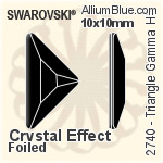 施華洛世奇 Triangle Gamma 熨底平底石 (2740) 8.3x8.3mm - 透明白色 鋁質水銀底