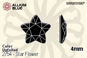 Swarovski Star Flower Flat Back No-Hotfix (2754) 4mm - Color Unfoiled
