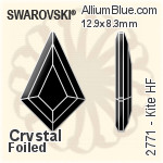 Swarovski Kite Flat Back Hotfix (2771) 12.9x8.3mm - Crystal Effect With Aluminum Foiling