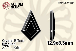 Swarovski Kite Flat Back No-Hotfix (2771) 12.9x8.3mm - Crystal Effect Unfoiled