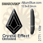 Swarovski Kite Flat Back No-Hotfix (2771) 12.9x8.3mm - Crystal Effect Unfoiled