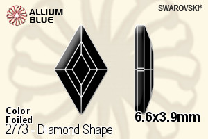 SWAROVSKI 2773 6.6X3.9MM BLACK DIAMOND F