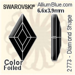 Swarovski Square Flat Back No-Hotfix (2400) 3mm - Clear Crystal With Platinum Foiling