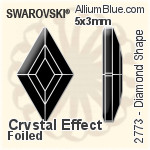 施华洛世奇 Star Flower 平底石 (2754) 4mm - 白色（半涂层） 白金水银底