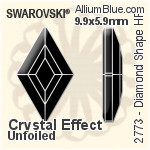 Swarovski Diamond Shape Flat Back Hotfix (2773) 9.9x5.9mm - Color (Half Coated) With Aluminum Foiling
