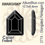 Swarovski Elongated Pentagon Flat Back No-Hotfix (2774) 8.3x5.6mm - Color With Platinum Foiling