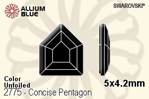 Swarovski Concise Pentagon Flat Back No-Hotfix (2775) 5x4.2mm - Color Unfoiled