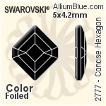 Swarovski Concise Hexagon Flat Back No-Hotfix (2777) 6.7x5.6mm - Color (Half Coated) Unfoiled