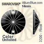 施華洛世奇 衛星 手縫石 (3200) 14mm - 顏色 無水銀底