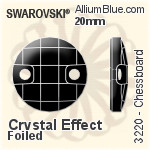 施華洛世奇 棋盤 手縫石 (3220) 14mm - 顏色 無水銀底