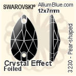 施华洛世奇 卫星 手缝石 (3200) 12mm - 透明白色 白金水银底