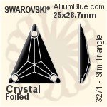 スワロフスキー Slim Triangle ソーオンストーン (3271) 18x21.1mm - カラー 裏面にホイル無し
