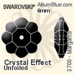Swarovski Margarita Sew-on Stone (3700) 8mm - Clear Crystal With Platinum Foiling