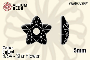 Swarovski Star Flower Sew-on Stone (3754) 5mm - Color With Platinum Foiling