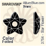 スワロフスキー Star Flower ソーオンストーン (3754) 5mm - クリスタル エフェクト 裏面プラチナフォイル